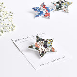 Liberty fabric star badge, Christmas fabric star badge, Christmas star badge handmade by Stitch Galore