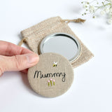 Personalised hand mirror, personalised Mummy mirror handmade by Stitch Galore