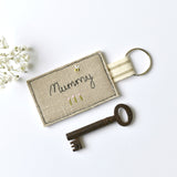 Personalised Mummy key ring, personalised new home keyring by Stitch Galore