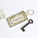 Mummy keyring, personalised fabric keyring handmade by Stitch Galore