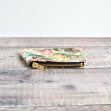 Coin purse made from cream vintage floral fabric handmade by Stitch Galore