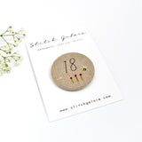 18th Birthday badge, embroidered birthday badge, personalised birthday badges handmade by Stitch Galore 