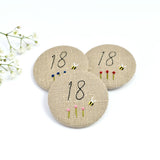 18th Birthday badge, embroidered badge, personalised birthday badges handmade by Stitch Galore 