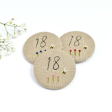 18th Birthday badge, embroidered badge, personalised birthday badges handmade by Stitch Galore 